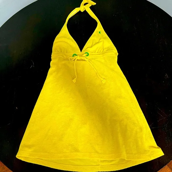 Ralph Lauren Girls Yellow Terry Swim Coverup. Size S - Picture 1 of 5